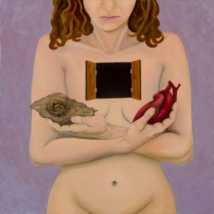 Linda Wandt, Surreal Self Portrait, Self Portrait, Female Oil Painters